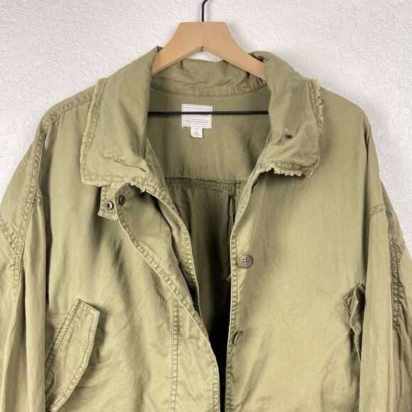 Melrose and Market olive green lightweight button up jacket - Picture 2 of 6